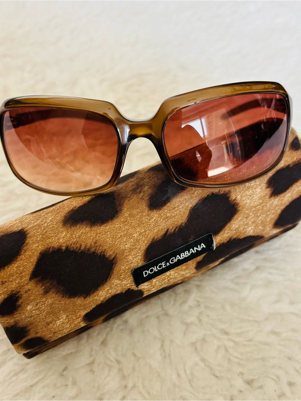 Dolce & Gabbana DG 2192 Clear Light Brown Frame Brown Gradient Sunglasses